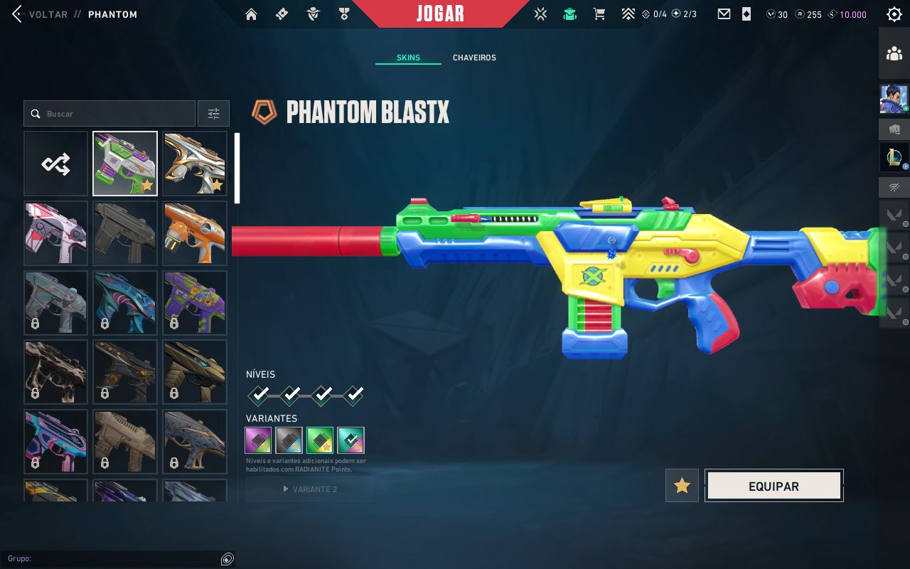 Conta de valorant barata com mutias skins