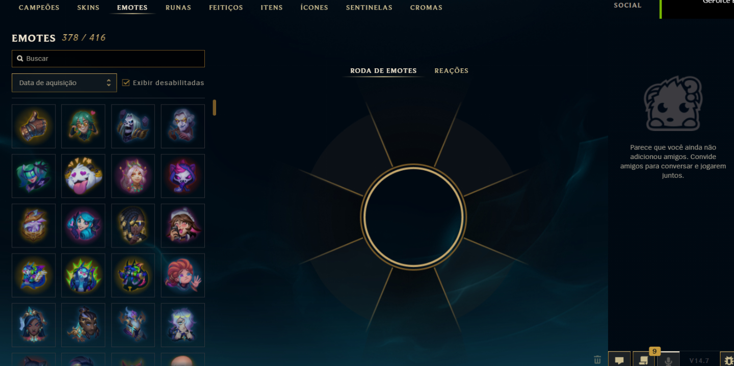 Conta lol D2, 949 skins.