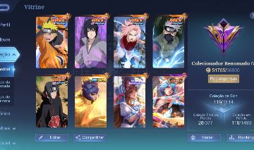 CONTA MOBILE LEGENDS COLLAB NARUTO