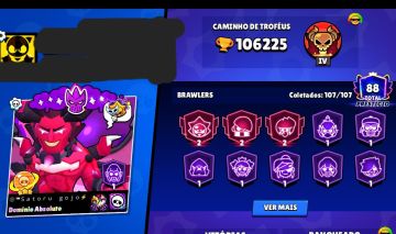 Conta de brawl stars com mais de 100k todos os personagens e muitos Prestígios