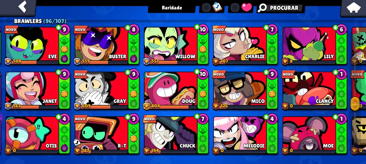Brawl Stars 37K | 96 Brawlers | 12 Lendários | 31 Hipercargas | 2 Prestígios