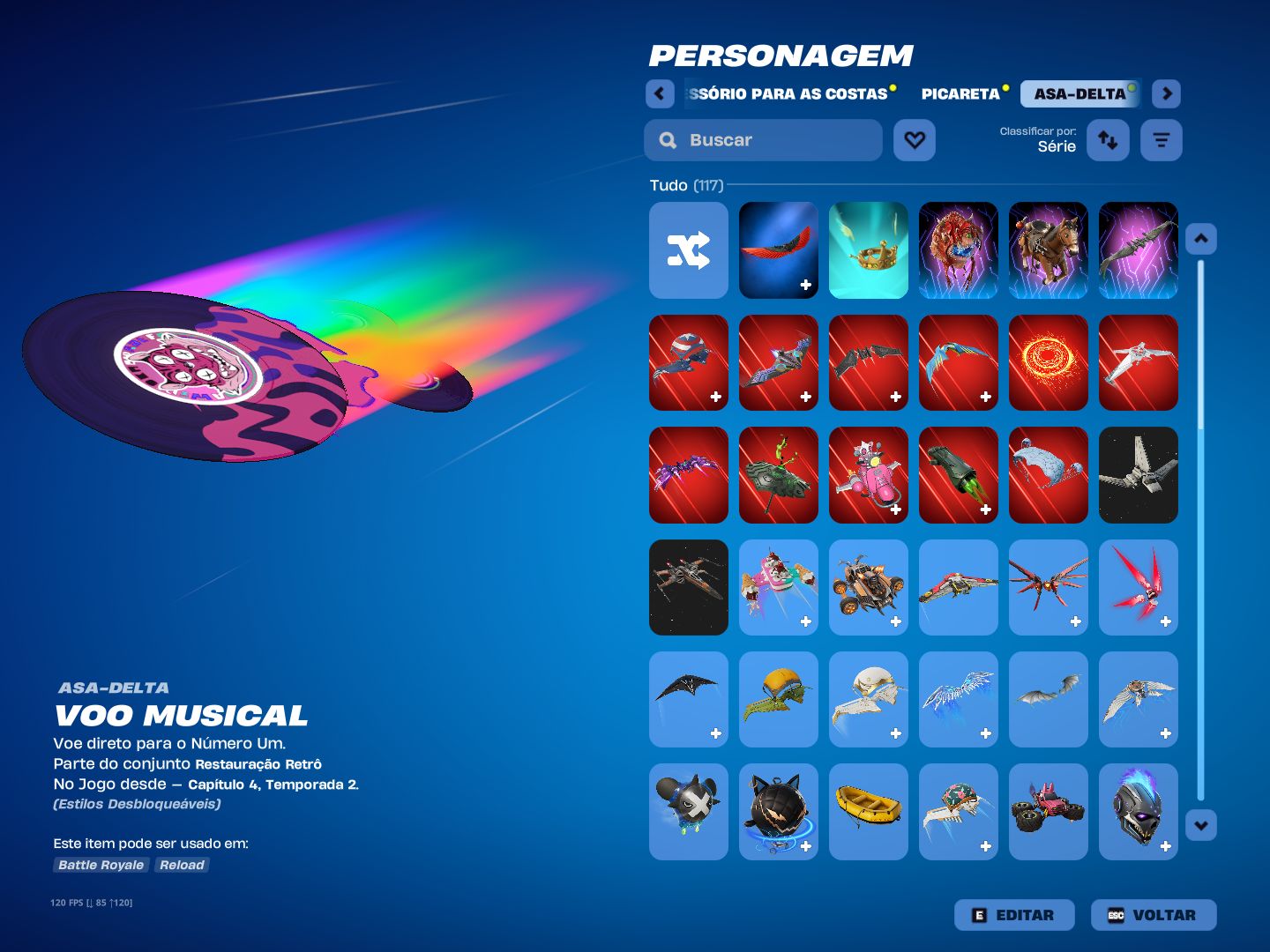 CONTA DE FORTNITE COM 119 SKINS [FA] EPIC GAMES / PSN / XBOX