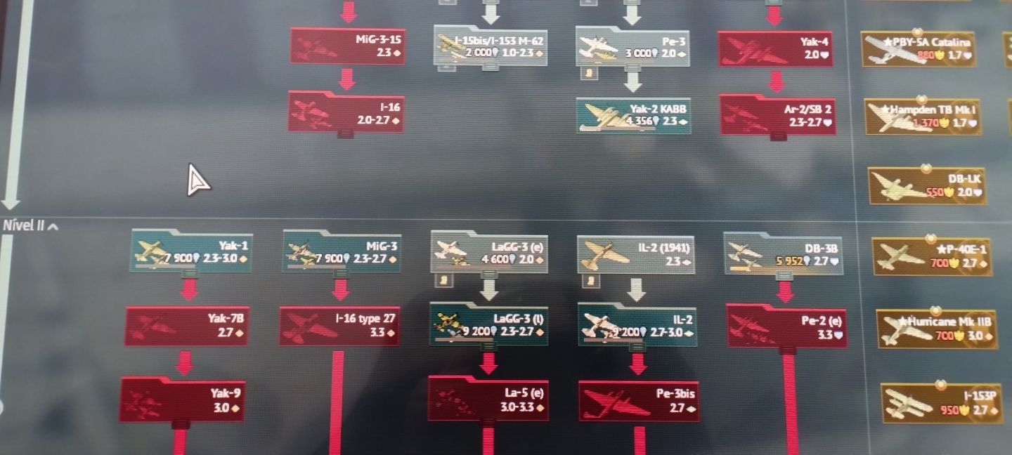 CONTA WAR THUNDER/6.7 EUA/6.7 ALEMANHA/III USSR