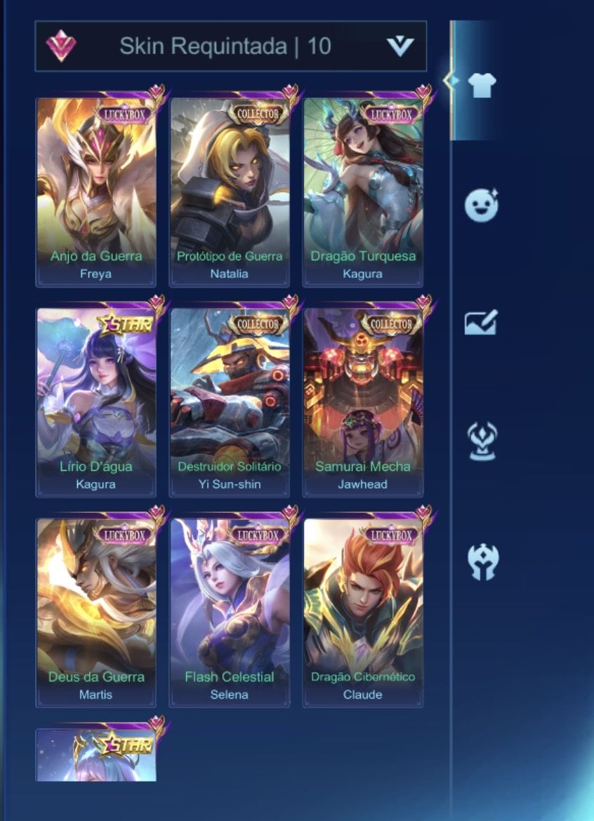 Conta Mobile Legends rara JG, MID, EXP.