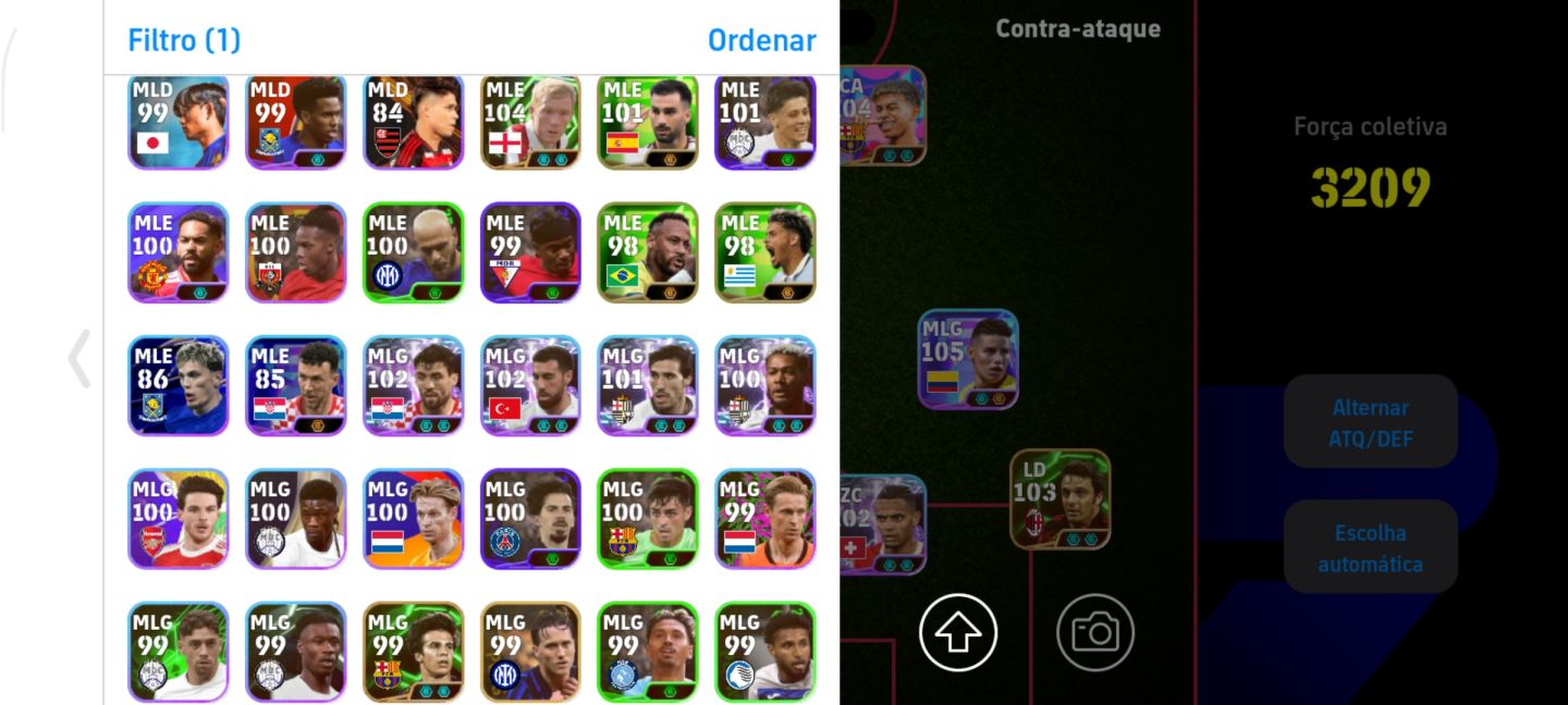 Conta com Neymar e Messi