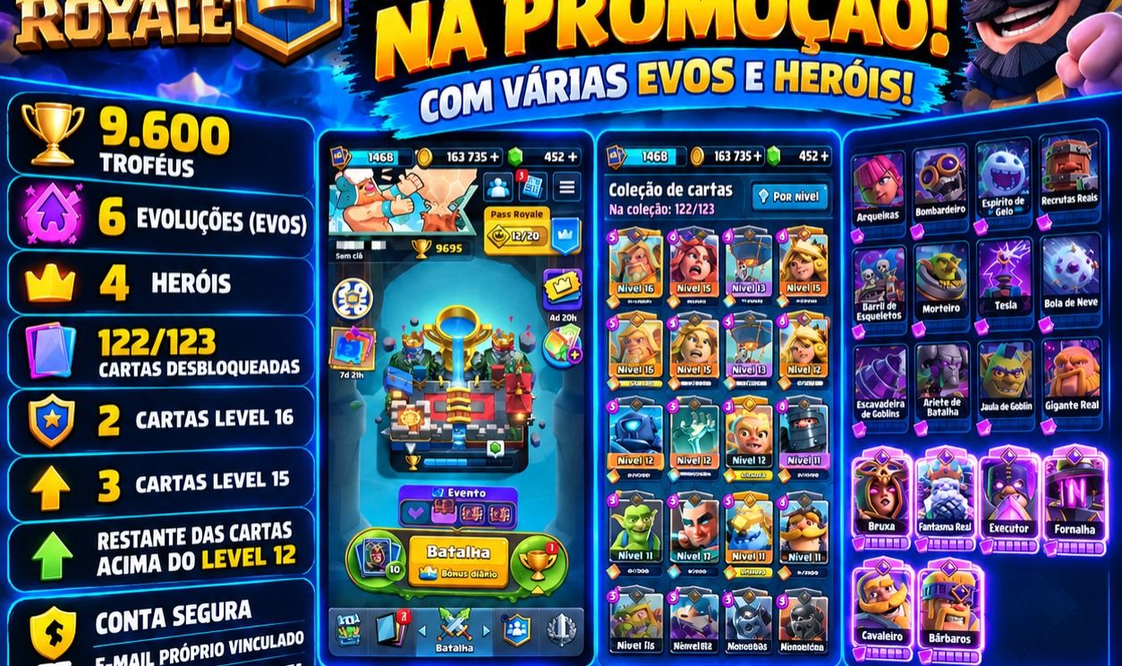 CONTA DE CLASH NA PROMOÇÃO!