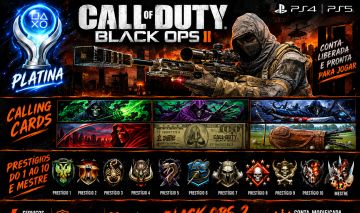 UNLOCK ALL NA SUA CONTA, PLATINA, BAIXAS, VITORIAS, PRESTIGIO. BLACK OPS 2 e 3