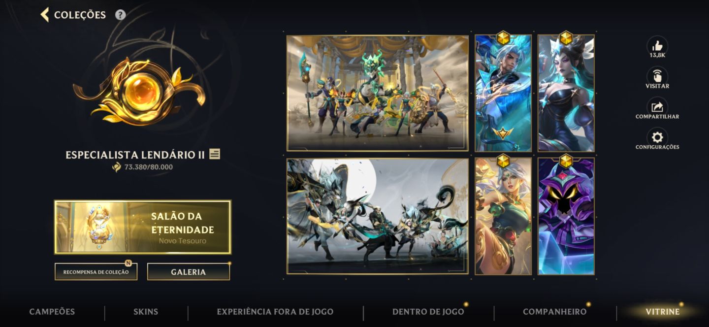 CONTA DE WILD RIFT EXTREMAMENTE COMPLETA 365 SKINS NA COLEÇÃO! | muitos gachas