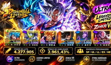 CONTA DRAGON BALL LEGENDS | ULTRA + VÁRIOS LEGENDS LIMITED | ZENKAI VII |