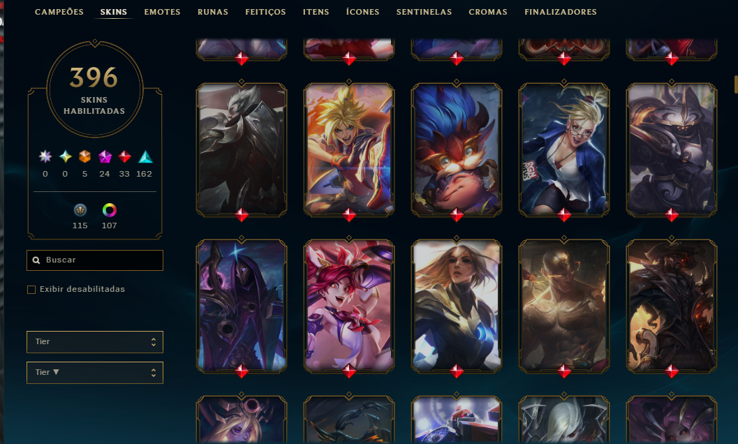 Conta mestre mts skin de lol e skins de valorant!