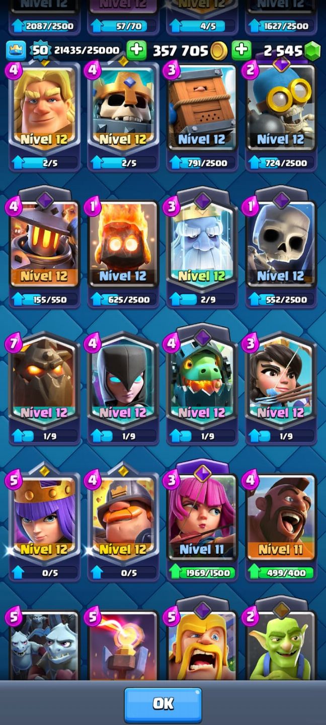 CONTA DE CLASH ROYALE + 10K TROFÉU MEGA LVL 16 EVO