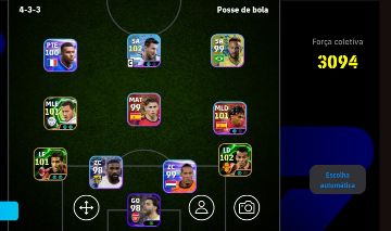 CONTA EFOOTBALL MOBILE MUITO FORTE + FORÇA COLETIVA 3094!!!