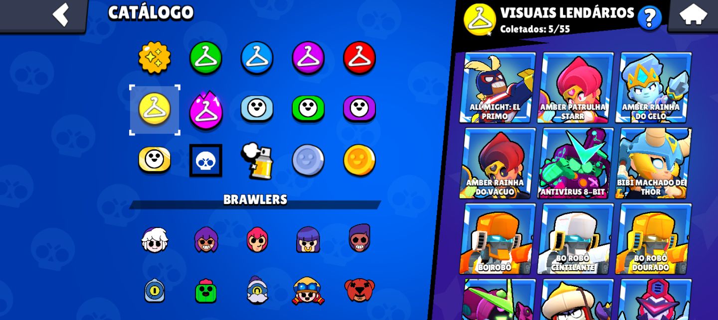 CONTA BRAWL STARS | 33K DE TROFÉUS | TODOS BRAWLERS | + 5 SKINS DE HIPERCARGA