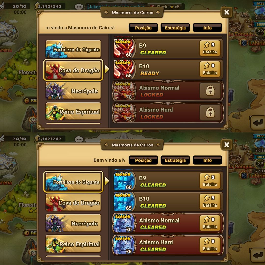 SUMMONERS WAR CONTA 54 DIAS | TESHAR + ÜBEL + FRIEREN | PROGRESSO AVANÇADO