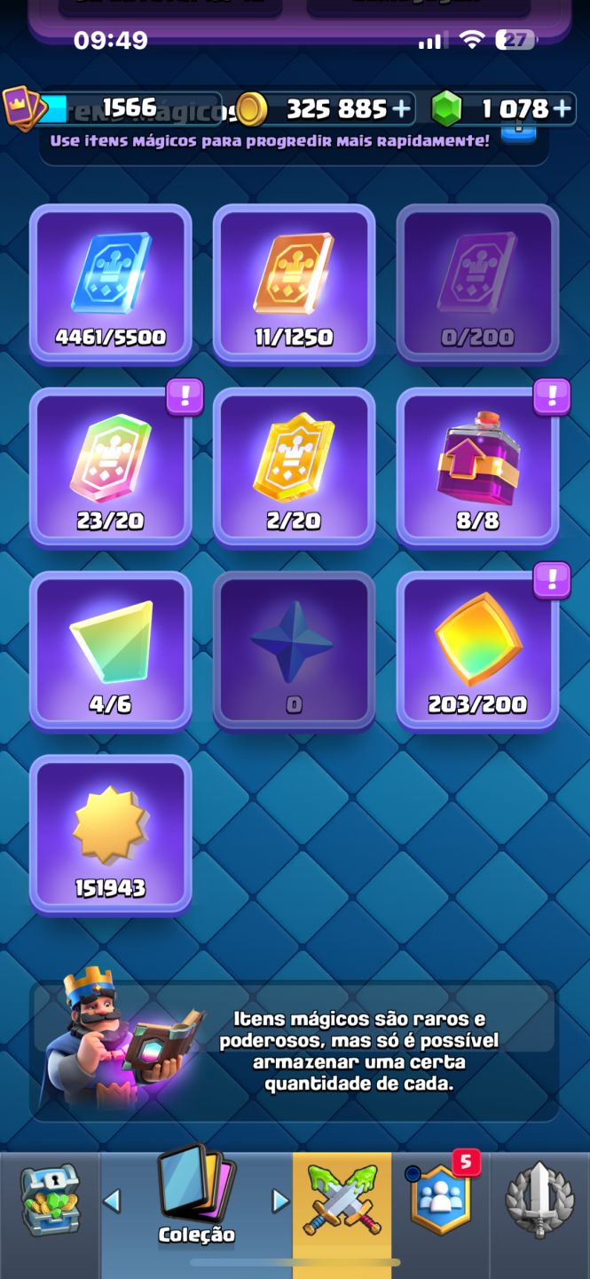 Conta Clash Royale 13 mega evoluções e 4 heróis