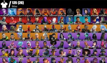 CONTA DE FORTNITE BASICA COM 125 SKINS + TYHARD
