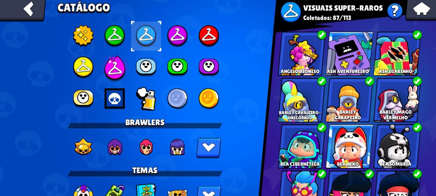 Conta de brawl stars criada em 2020 com 66k de Troféu e com todos os brawl.