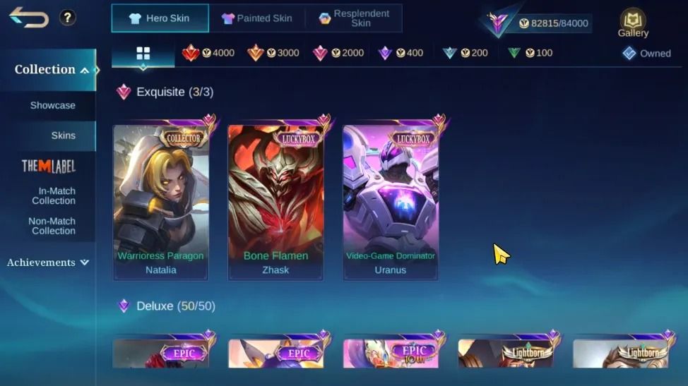 344 SKINS - 4 ZODIAC - FULL HEROIS E EMBLEMAS