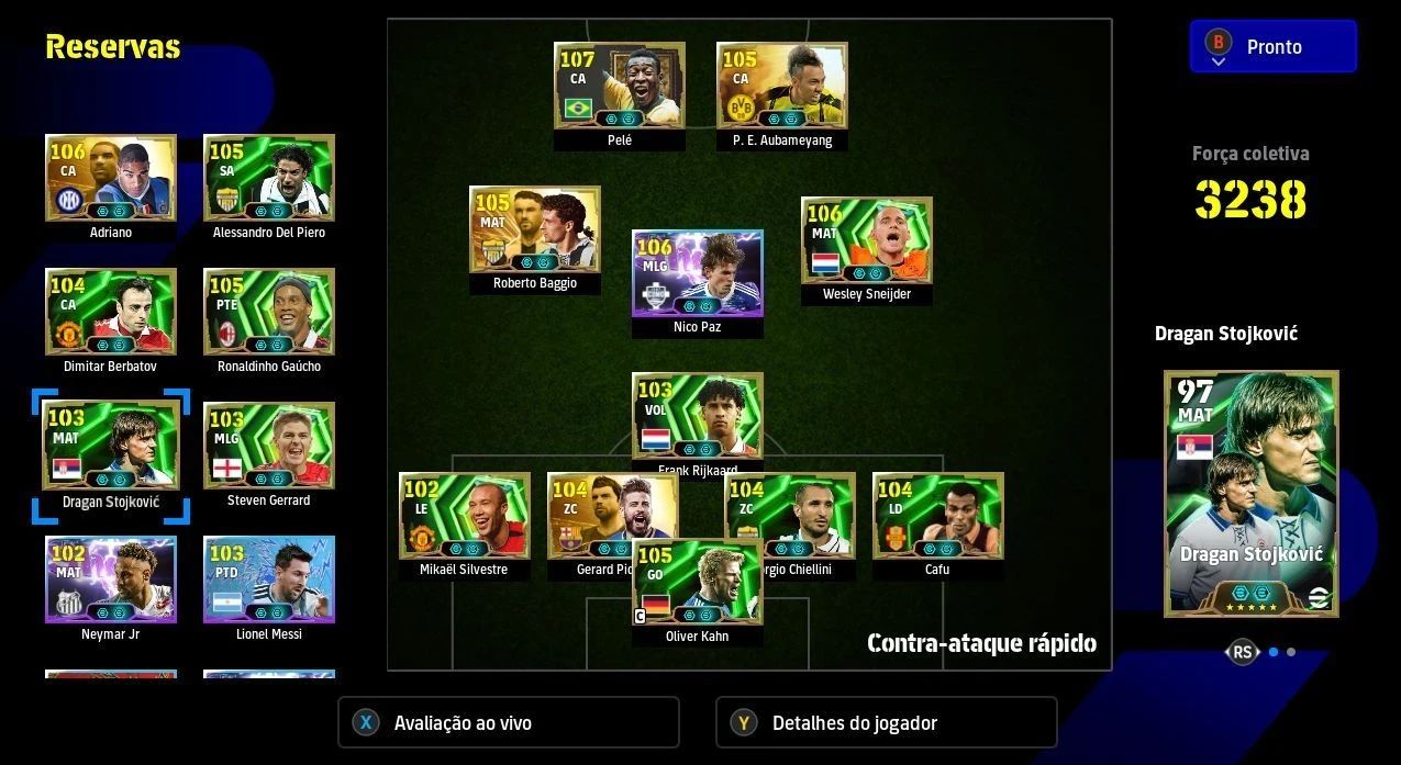 Conta efootball com pele brabo PC/XBOX