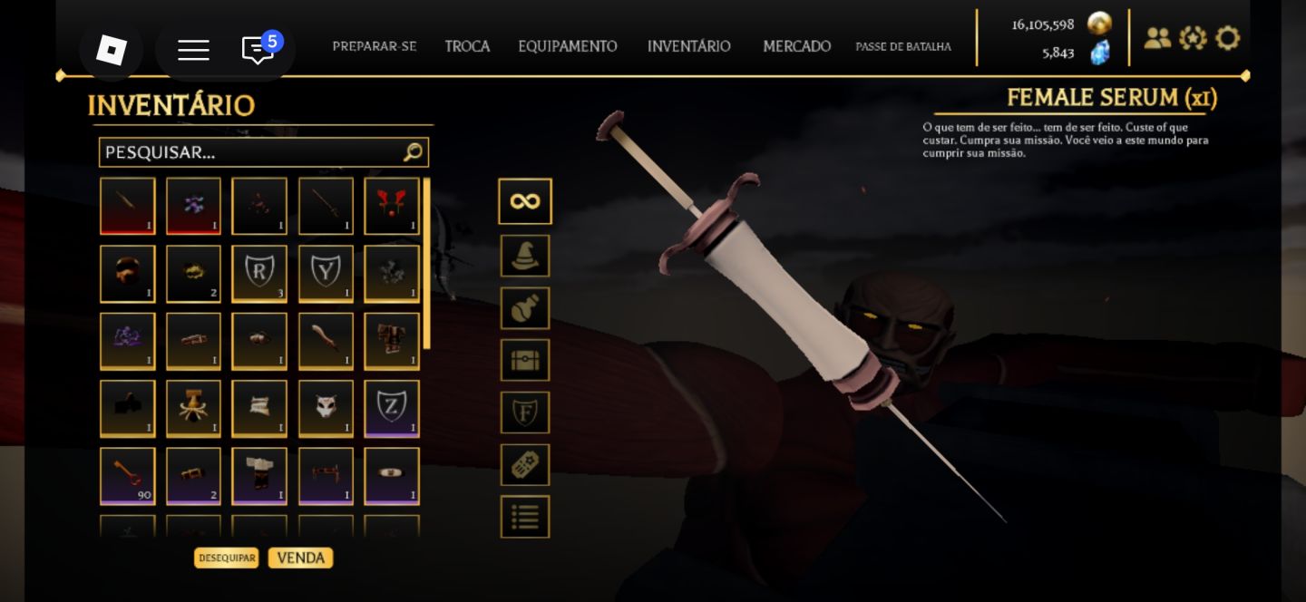 [ITENS RAROS] Kazeshini / Zangetsu M / Soul Reaper Attire - AOT Revolution