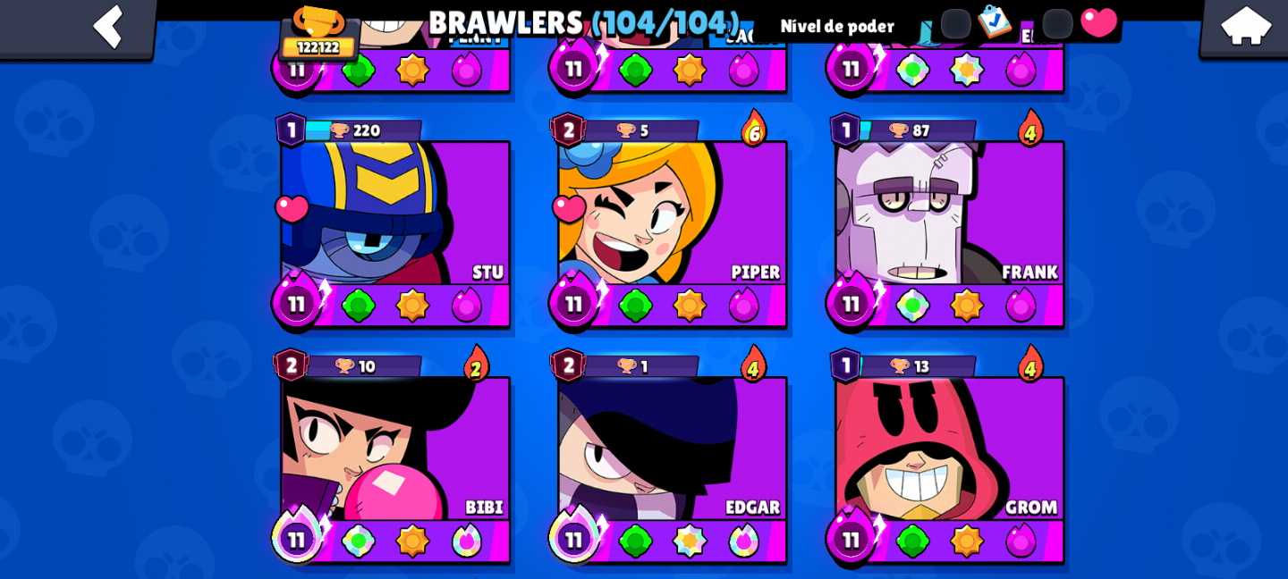 CONTA DE BRAWL STARS FULL COM DIVERSAS SKINS RARAS DIRETAMENTE PARA SEU E-MAIL