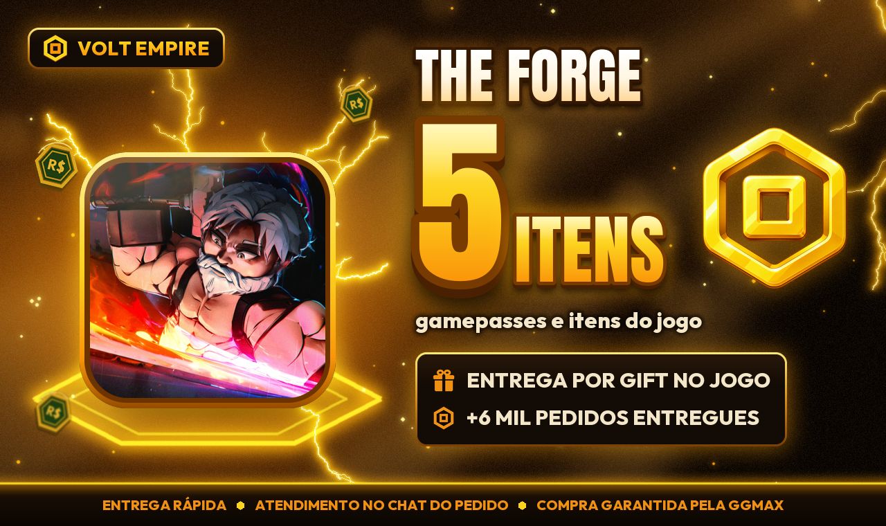 The Forge | Gamepasses e Itens por Gift | Entrega Rápida
