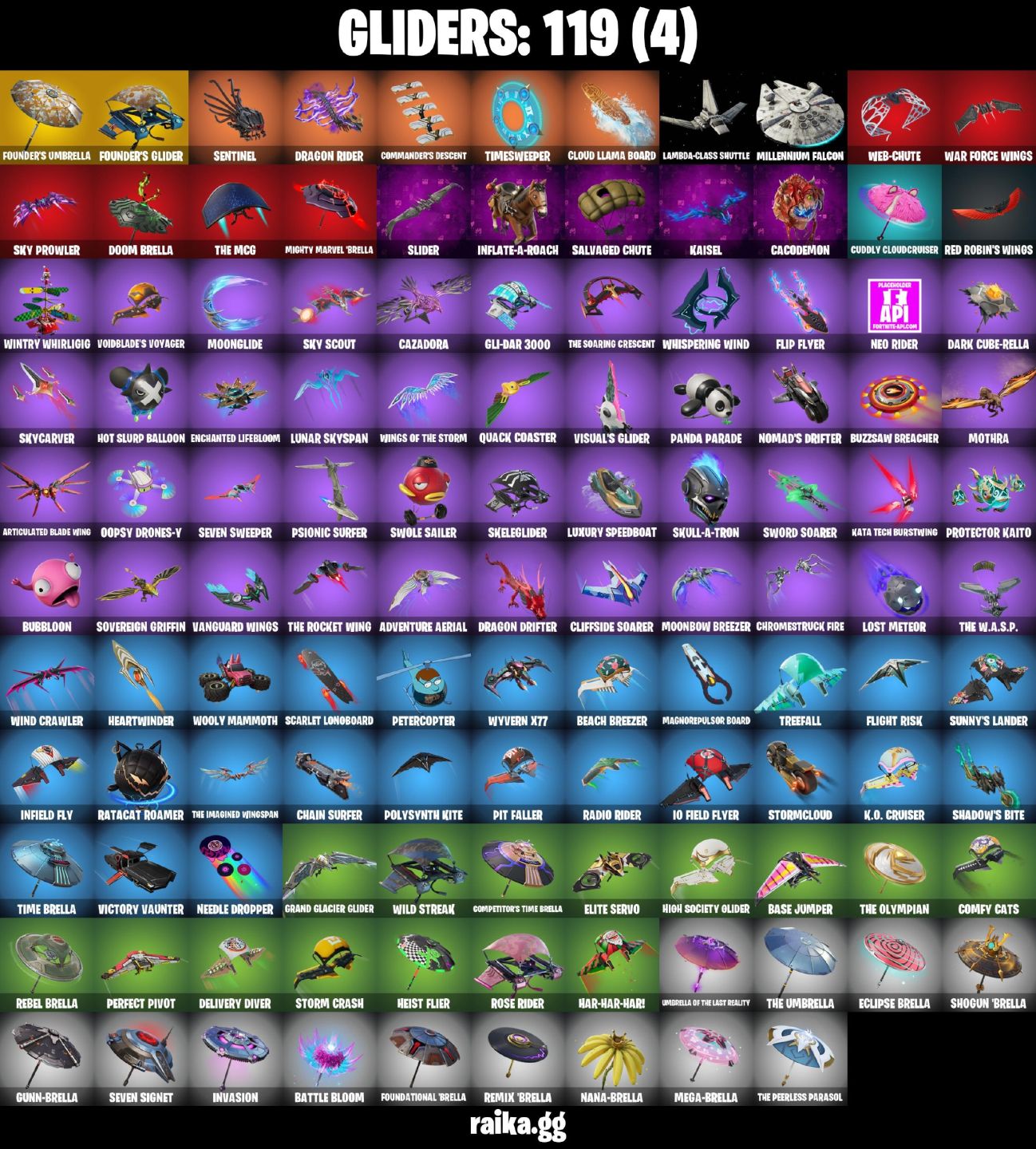 134 skins | OG STW 6400 VBUCKS Livres para uso