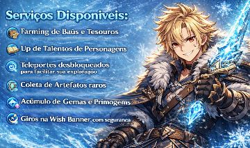 Serviços de Conta - Genshin Impact - Farms de recursos