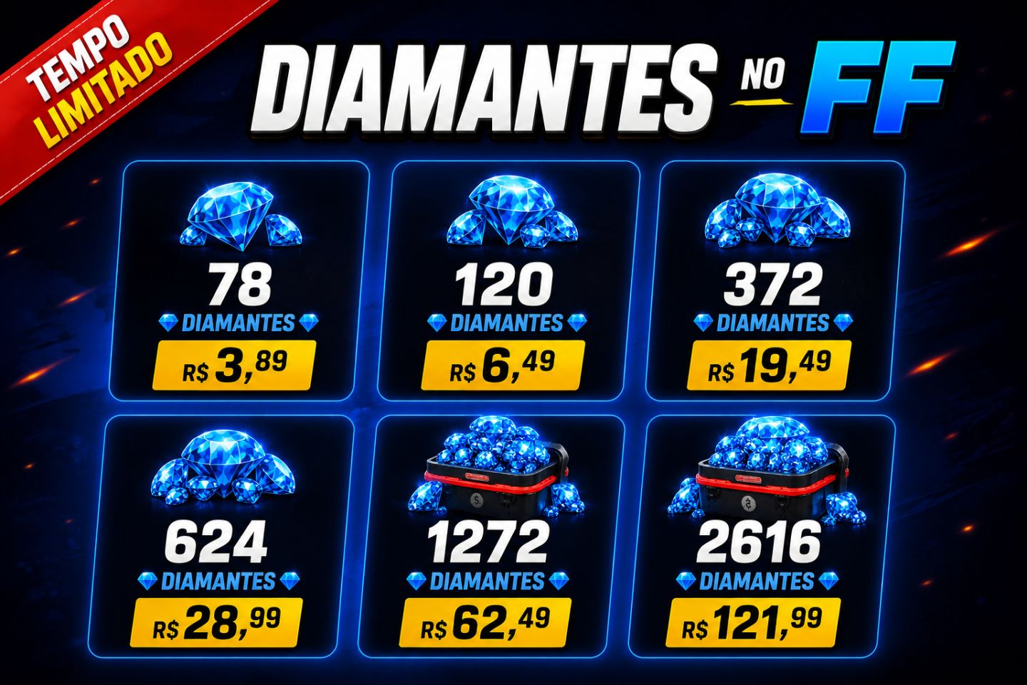 Diamantes - Free Fire | Promoção