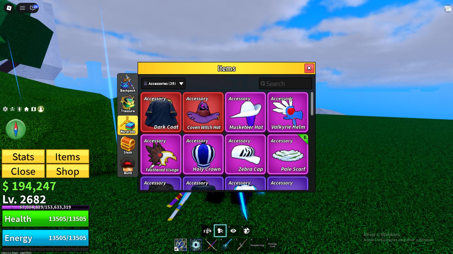 Conta de Blox Fruits Completa com Portal e Buddha Permanente Raças v4 e gamepass