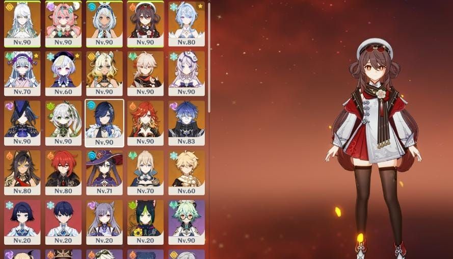 Citlali + skin| yelan + skin | hutao + skin e outros t5
