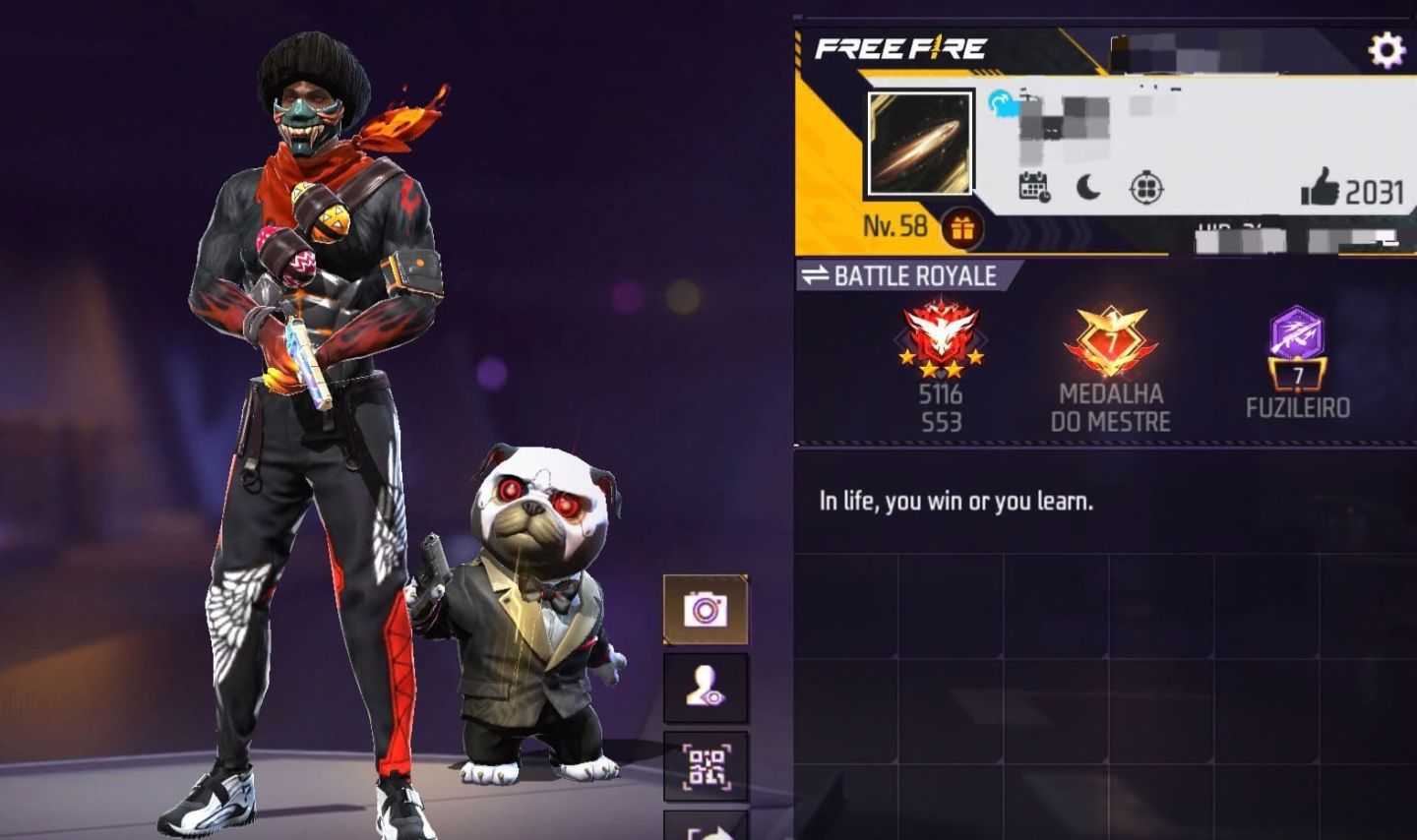 CONTINHA DE FREE FIRE BOA PRA LOGO