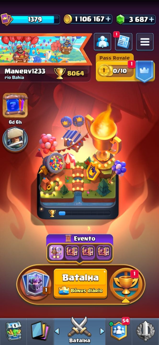 Conta Clash Royale mto boa arena 21 com quase todas as cartas oferta