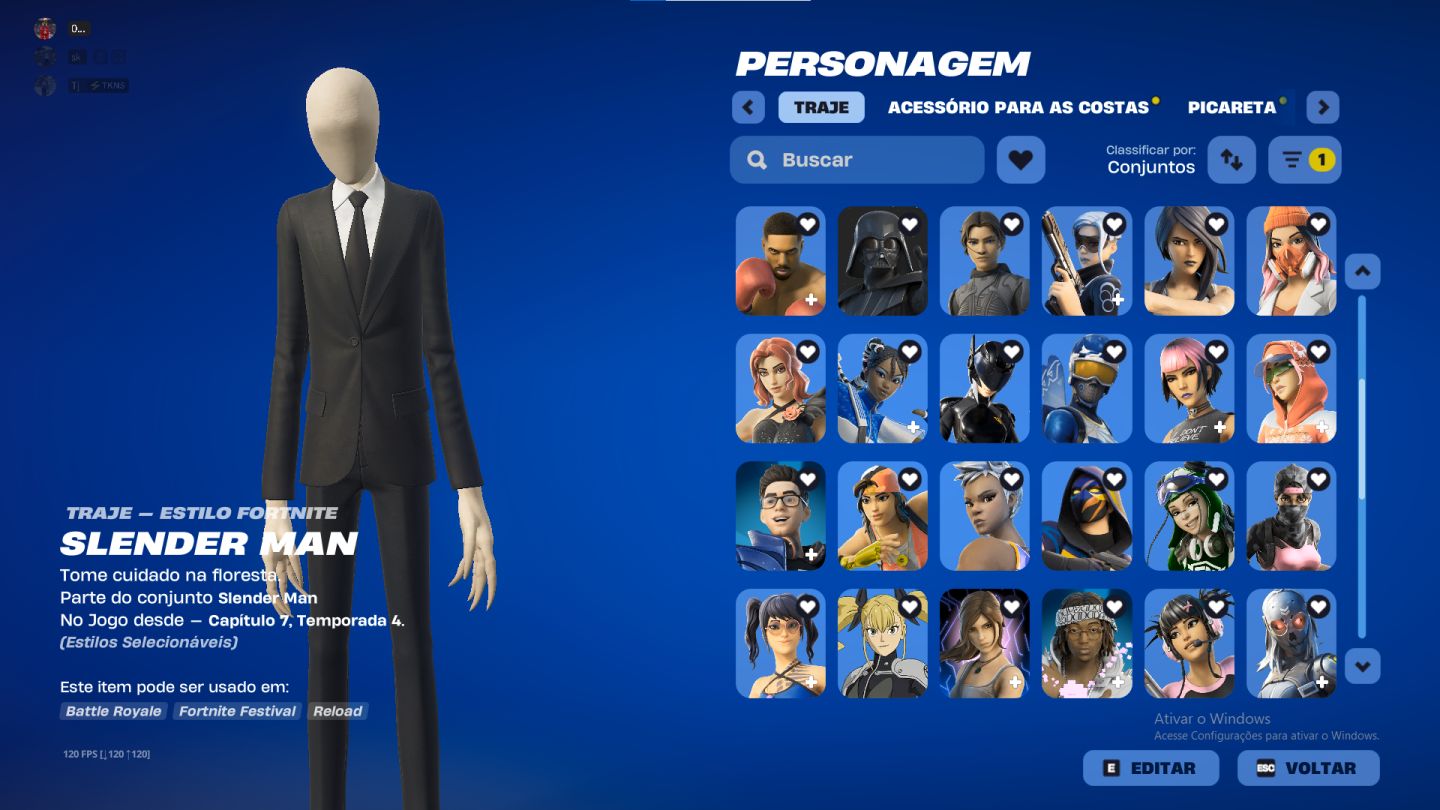 Conta de fortnite com +de $5k earnings de ganhos no jogo e mais de 200k de pr