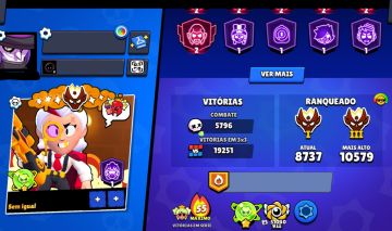 Conta Brawl 100k mestres 3 com matcherino e 8 ranks 35