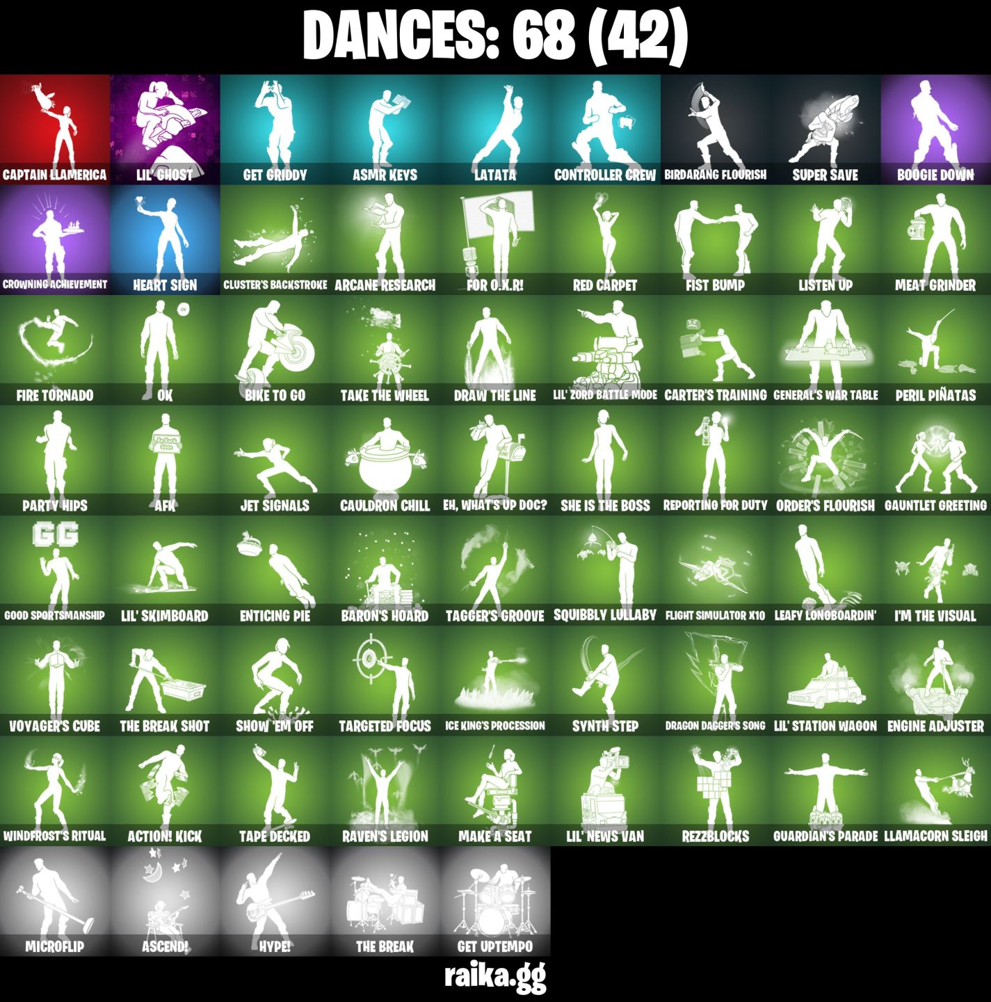 54 Skins - Superman, Unsc Spartan, Glacial Dummy, Santa Dogg, 550 vbucks