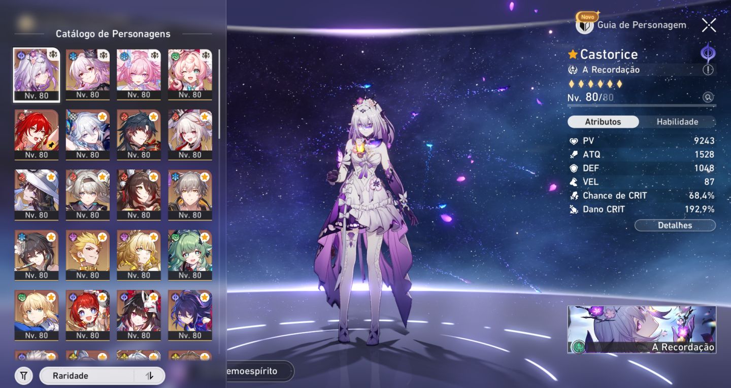 CONTA HONKAI STAR RAIL ENDGAME COM PERSONAGENS E2 e E1
