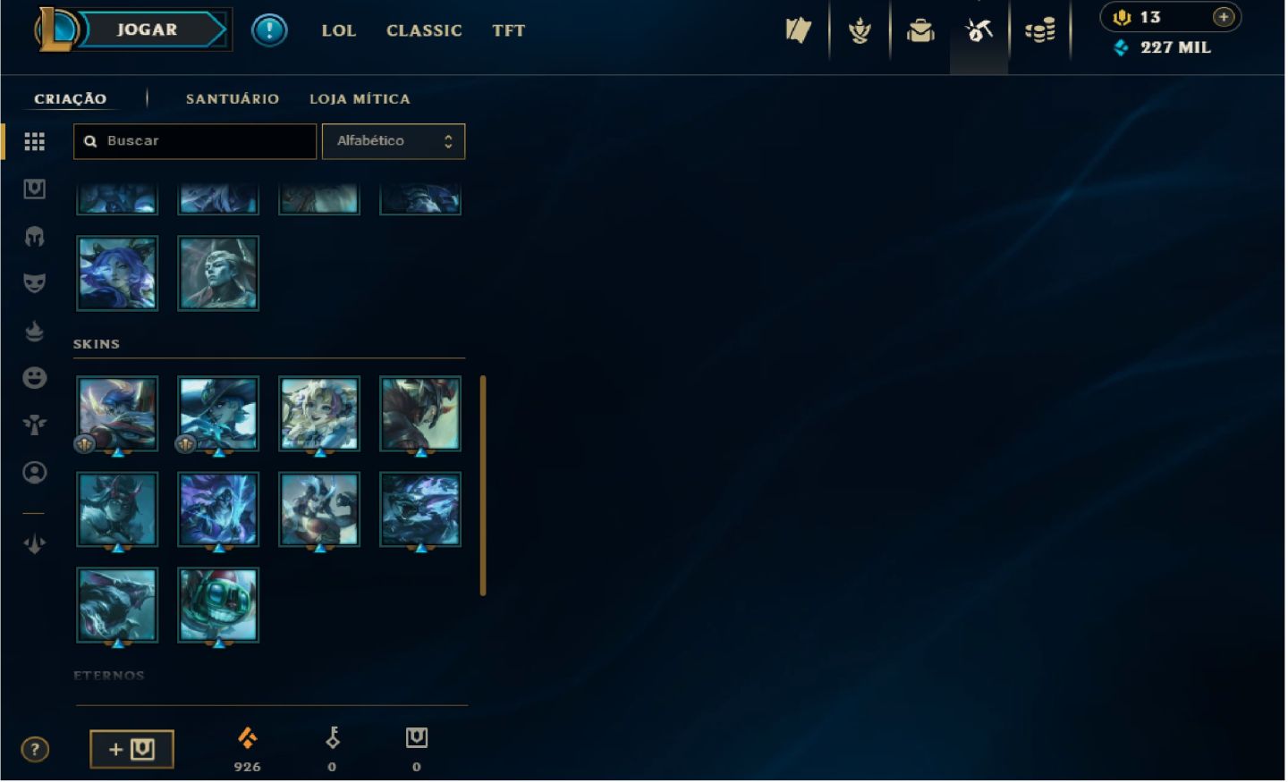 CONTA LOL + VALORANT | LVL 465 | ESMERALDA III | 277 SKINS