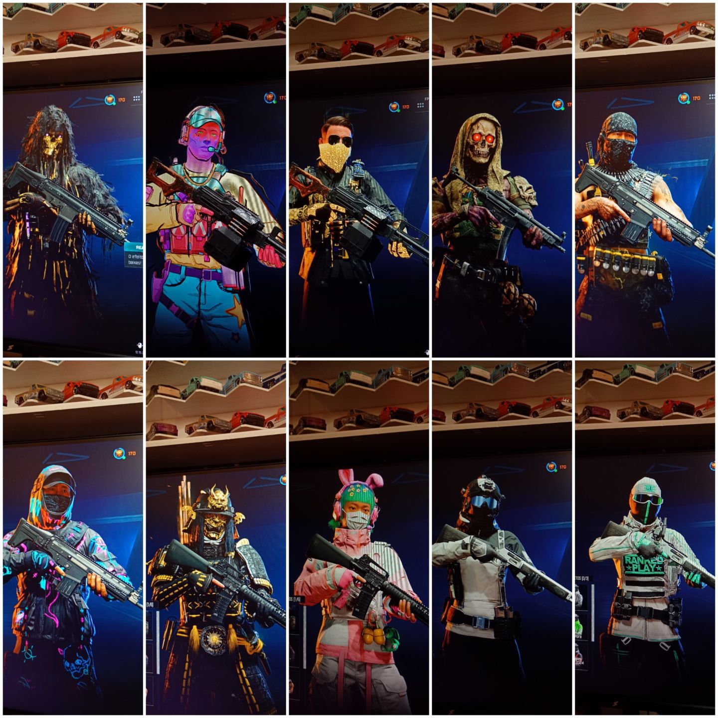 Conta de warzone com skin que são procuradas, Palhaço sinistro,Snoop Dogg, Izzy