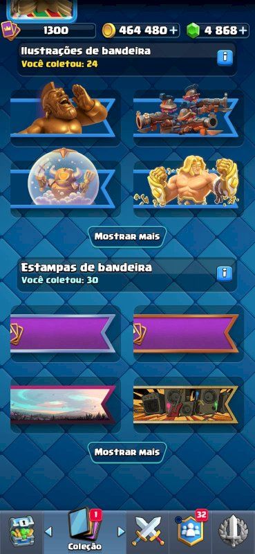 CONTA CLASH ROYALE COM 4800 GEMAS 8100K DE TROFEUS TODAS AS CARTAS 400K DE OURO