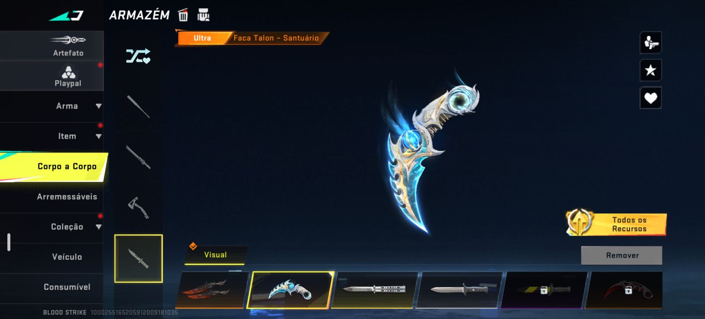 Conta de blood muito boa, com várias skins