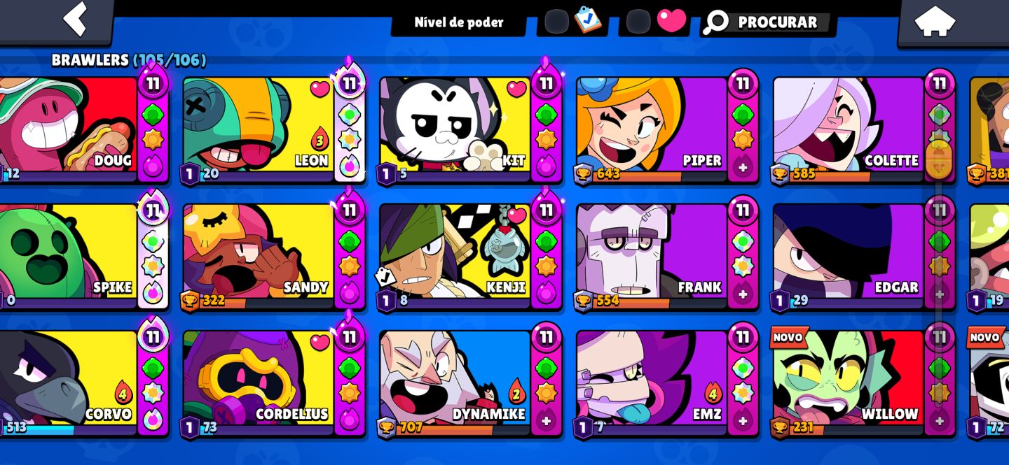 CONTA BRAWL STARS BARATA 47K DE TROFÉUS 105/106