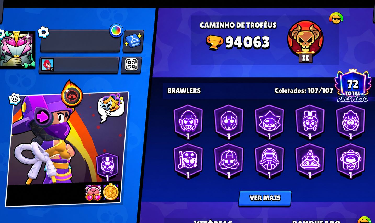 (PRA SAIR RÁPIDO) COMBO CONTA DE BRALW 2020 94K DE TROFÉUS + CONTA CLASH 10K