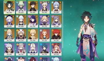 Conta Genshin Xiao, Zhongli, Ganyu, Raiden e mais