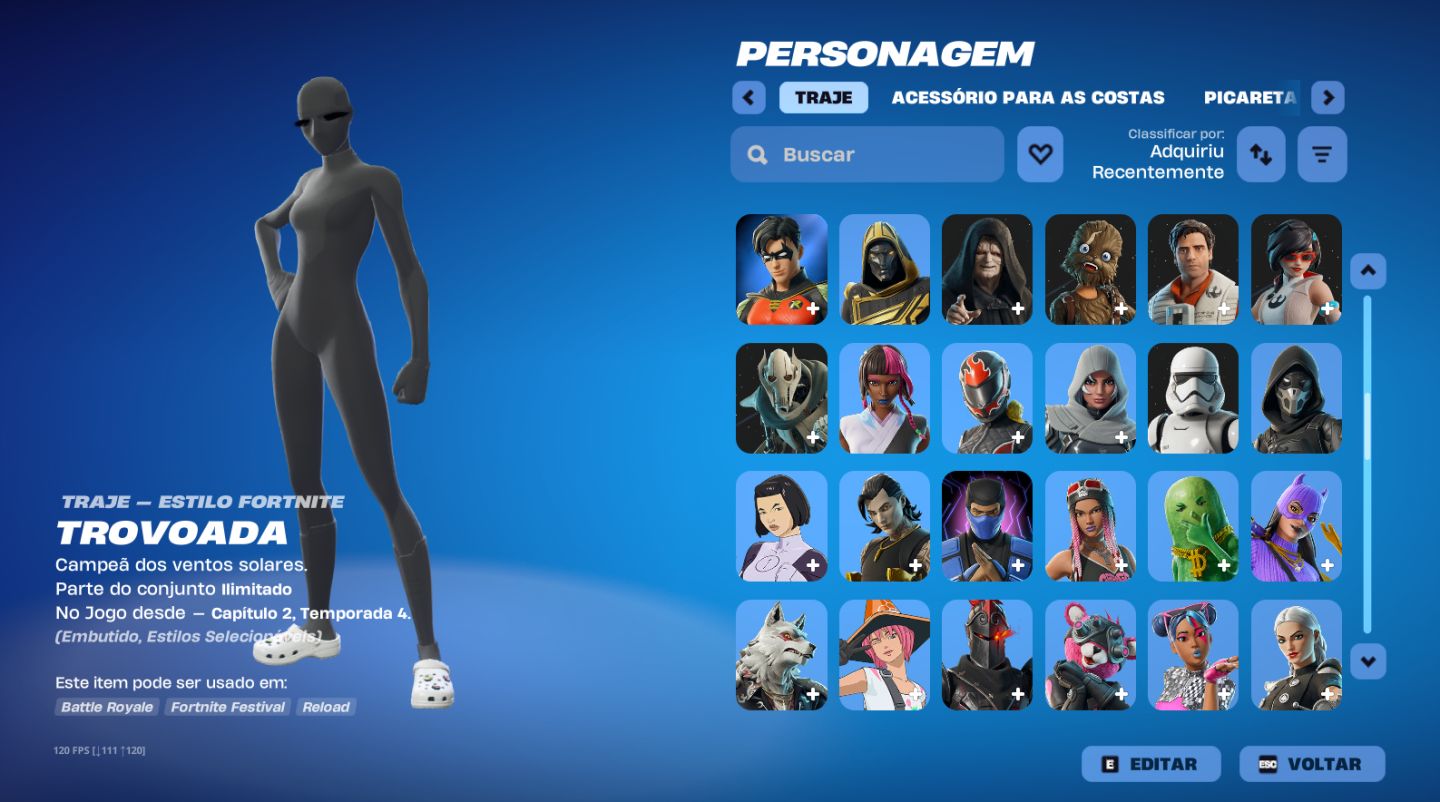 CONTA OG RARA FORTNITE COM STW FOUNDER ( FARM DE VBUCKS INF) E 150 SKINS TRYHARD