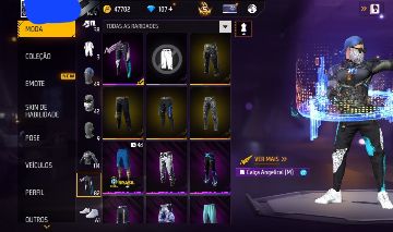 CONTA ANTIGA FREE FIRE NIVEL 51 COM ANGELICAL AZUL E SKINS RARAS