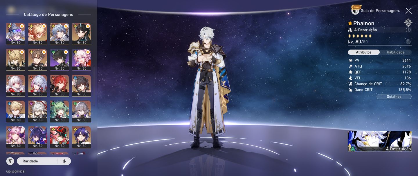 HONKAI STAR RAIL CONTA COM 45 PERSONAGENS 5 ESTRELAS ACEITO NEGOCIAR O PREÇO