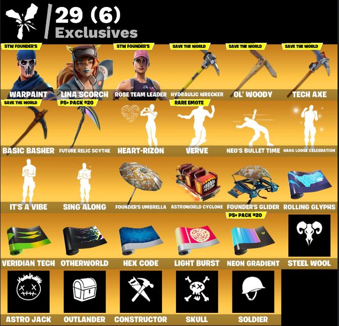CONTA STW OG|198 SKINS|PASSE MARVEL|NEYMAR|LARA CROFT|EMOJIS ICONE|96 MAX STYLES