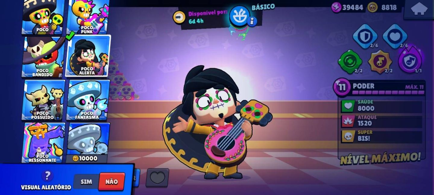 CONTA BRAWL STARS SHELLY ESTELAR 2018