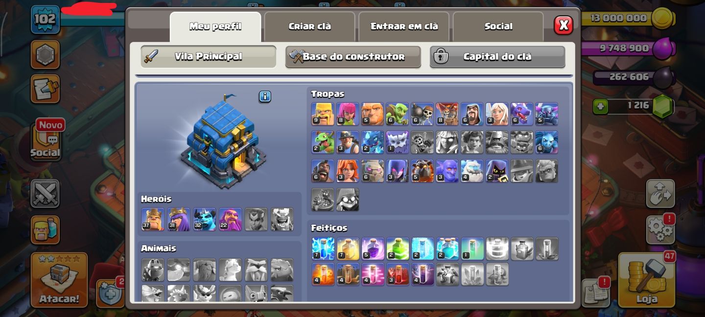 Custo benefício Conta Clash Royale - Rei 13 | Conta Clash of Clans CV13